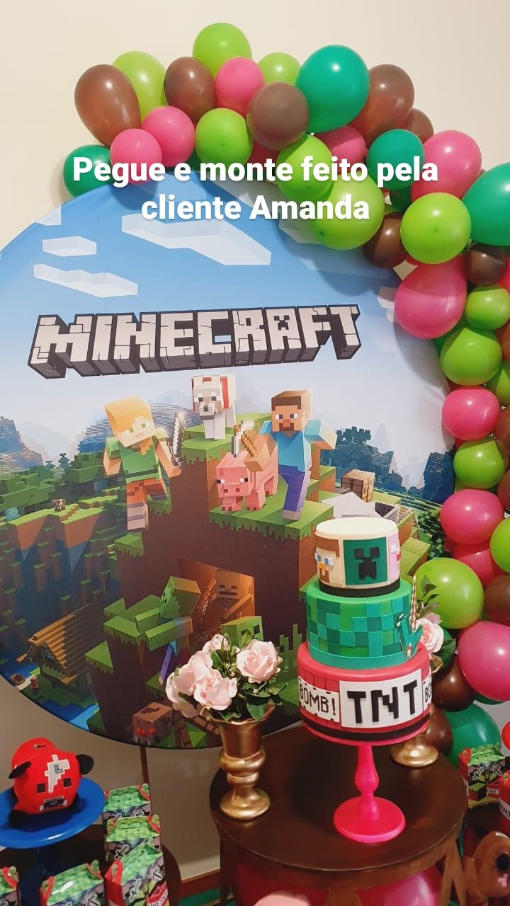 Painel Minecraft - Festas da 25