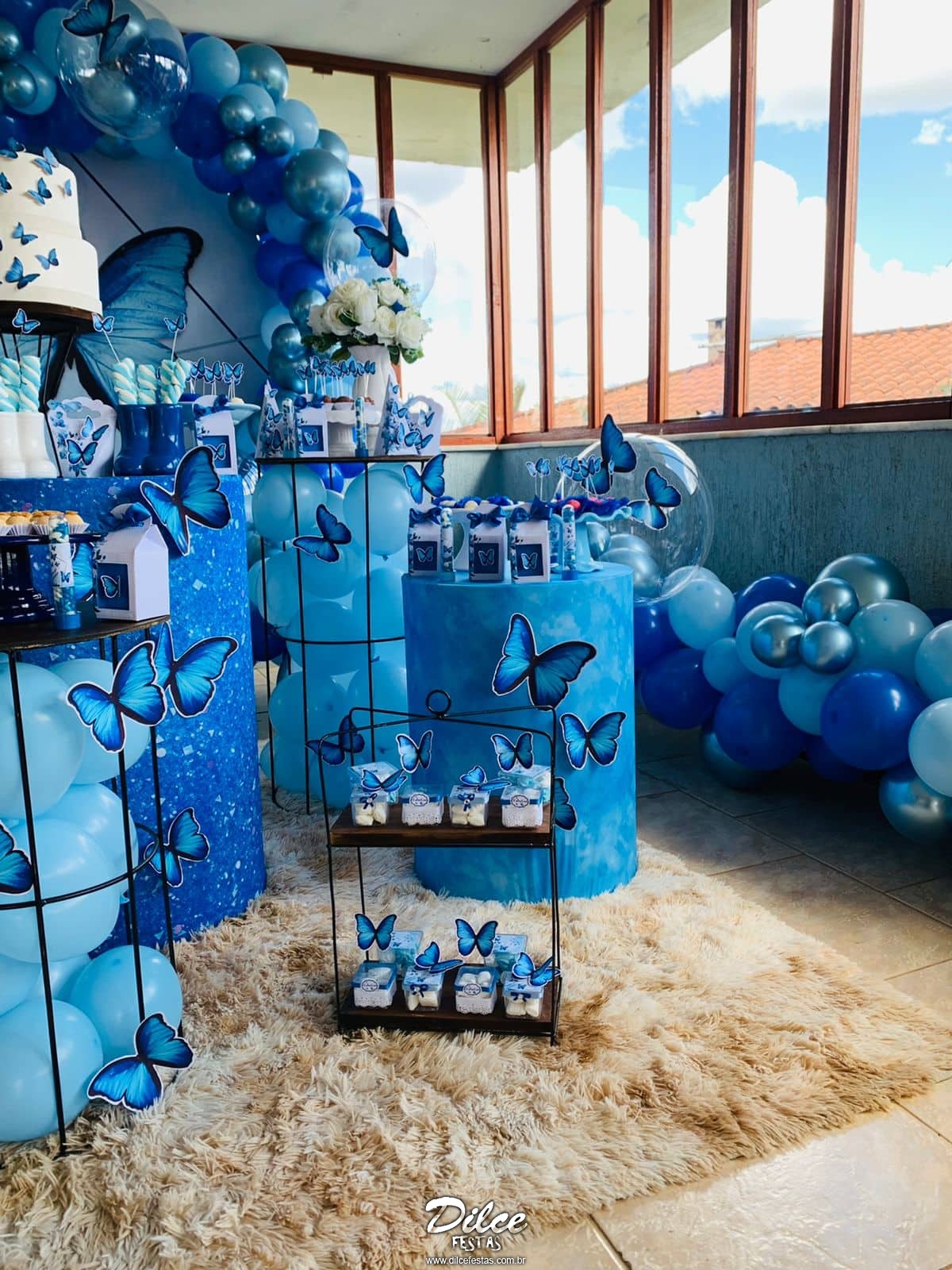 Borboleta Azul Painel Especial Álbum I – Dilce Festas